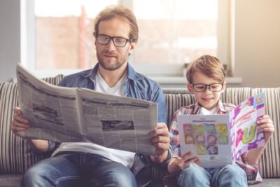 Lecture presse parent et enfant