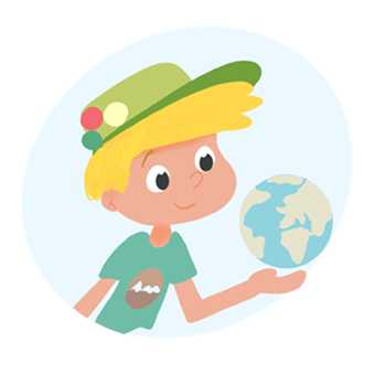 Tim avec le globe